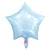 18" Crystal Clear Pastel Blue Star Shaped Foil Balloon