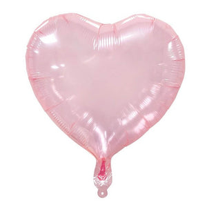 18" Crystal Clear Pastel Pink Heart Shaped Foil Balloon