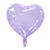 18" Crystal Clear Pastel Purple Heart Shaped Foil Balloon