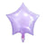 18" Crystal Clear Pastel Purple Star Shaped Foil Balloon