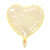 18" Crystal Clear Pastel Yellow heart Shaped Foil Balloon