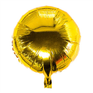 18 Inch Gold Round Shaped Foil Balloon