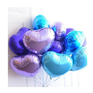 18" Online Party Supplies Lilac Purple Blue Heart Shaped Foil Party Balloon