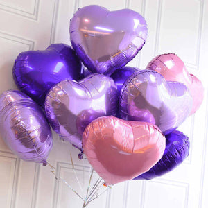 18" Online Party Supplies Lilac Purple Baby Pink Heart Shaped Foil Party Balloon