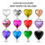 18" Online Party Supplies Multicoloured Heart Shaped Foil Party Balloon