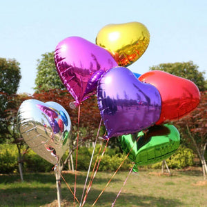 Online Party Supplies 18 inch multicoloured heart shaped foil party balloon bouquet