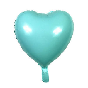 18" Online Party Supplies Pastel Blue Candy Macaron Heart Shaped Foil Balloon