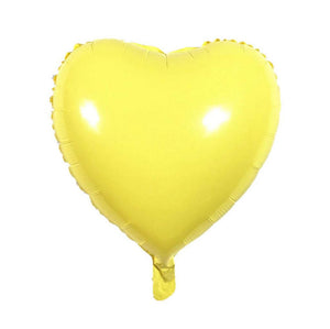 18" Online Party Supplies Pastel Yellow Candy Macaron Heart Shaped Foil Balloon