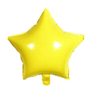 18" Online Party Supplies Pastel Yellow Candy Macaron Star Shaped Foil Balloon