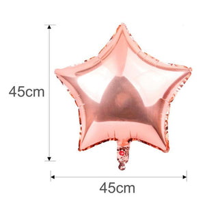 18 Inch Rose Gold Star Shaped Foil Balloon - Online Party Supplies