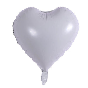 Online Party Supplies 18 inch White Heart Shaped Wedding Party Foil Balloon