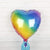 18" Iridescent Rainbow Heart Shaped Foil Balloon - Online Party Supplies
