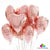 18" Rose Gold Heart Foil Balloon Bouquet (Pack of 10pcs) - Online Party Supplies