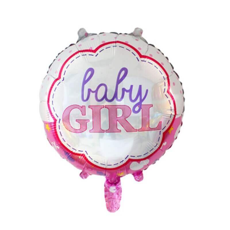 18" Pink Baby Girl Round Foil Baby Shower Birthday Party Balloon