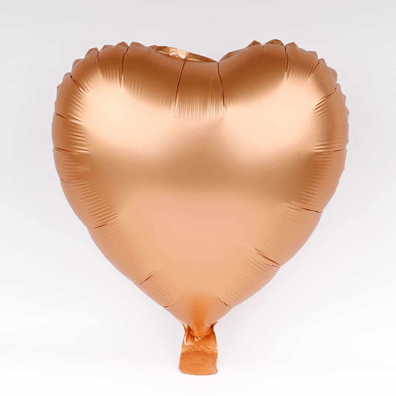 18-inch Metallic Chrome Heart Foil Balloon multi colours