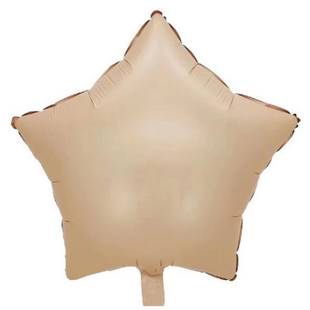 18 Inch Matte Caramel Star Shaped Foil Balloon