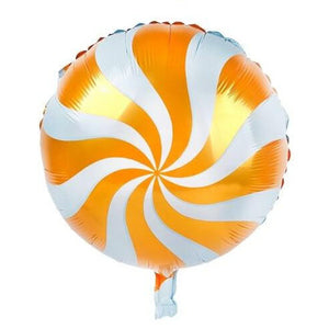 18" Online Party Supplies Orange Swirl Sweet Candy Lollipop Balloon Candyland Buffet Party Theme