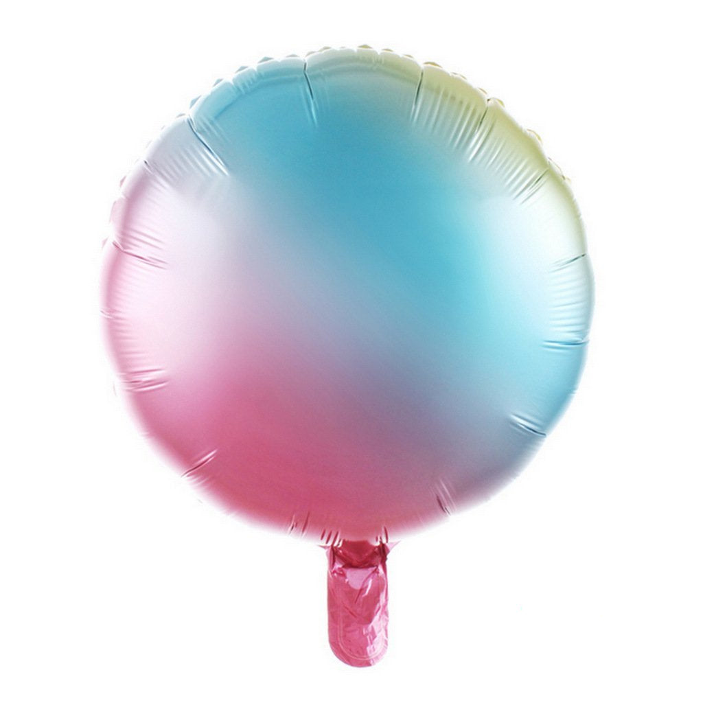 18-inch Pastel Iridescent Rainbow Round Shaped Foil Balloon - Online Party Supplies