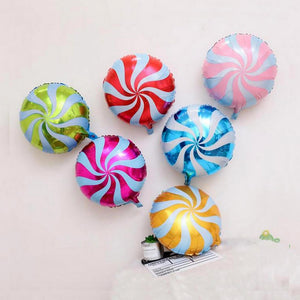 18" Online Party Supplies Multicoloured Swirl Sweet Candy Lollipop Balloon Candyland Buffet Party Theme