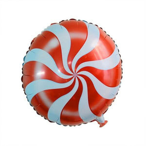 18-inch Red Swirl Lollipop Foil Balloon
