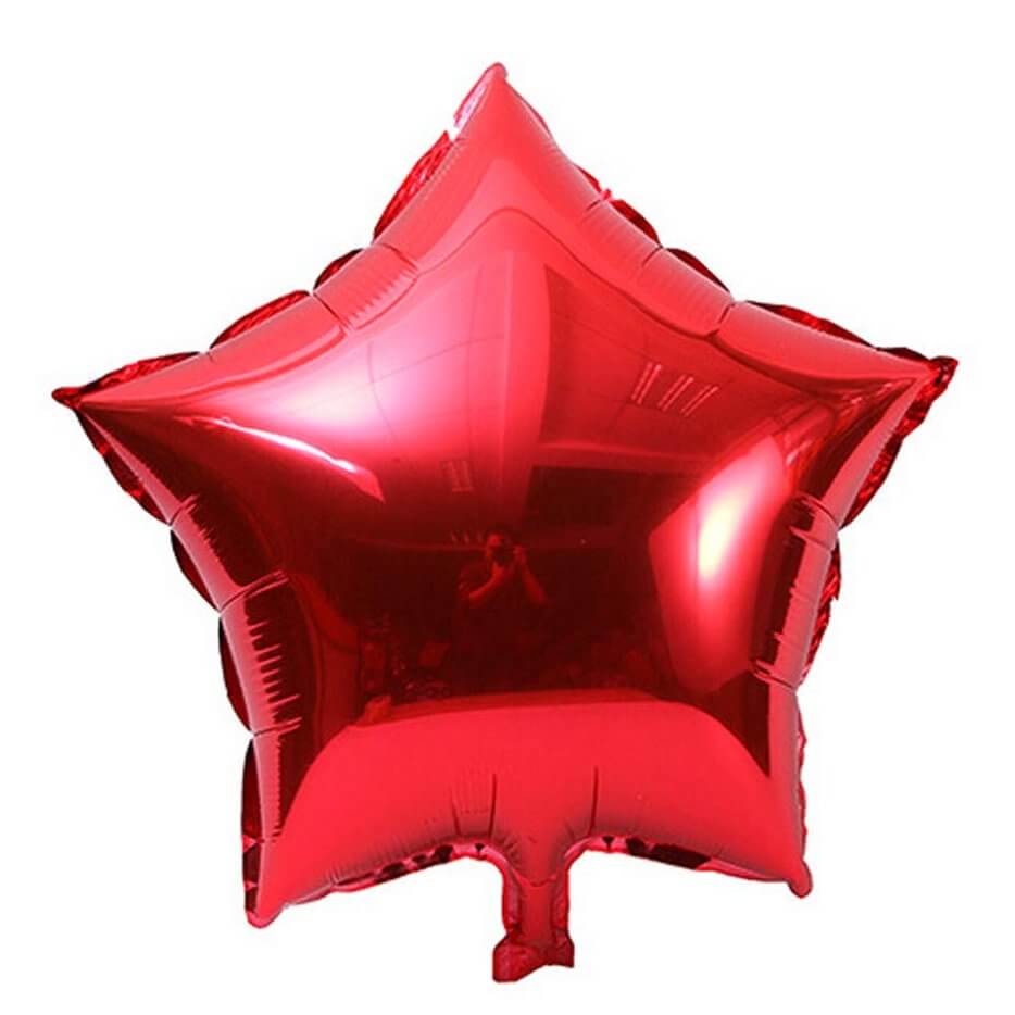 18 Inch Red Star Shaped Foil Balloon