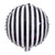 18 Inch Black and White Stripe Round Foil Balloon