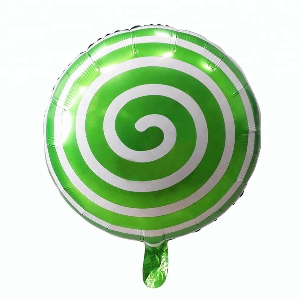 18" Online Party Supplies Green spiral Sweet Candy Lollipop Balloon Candyland Buffet Party Theme