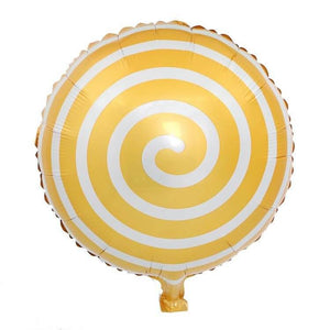 18" Online Party Supplies Orange Spiral Sweet Candy Lollipop Balloon Candyland Party Theme