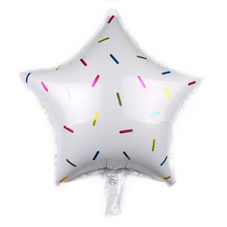 18" Sprinkle Donut Star Foil Balloon