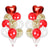 Online party Supplies Pearl White Gold Confetti Red Heart Balloon Bundle (Pack of 18)