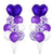 Purple Heart & Confetti Party Balloon Bundle (Pack of 18)