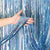 1m x 2m Online Party Supplies Australia Laser Glitter light blue Tinsel Foil Fringe Rain Curtain