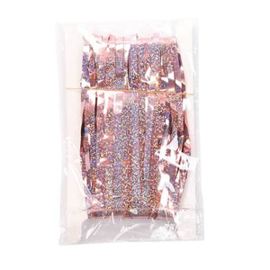 1m x 2m Online Party Supplies Australia Laser Glitter Rose Gold Tinsel Foil Fringe Rain Curtain