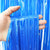 Neon Blue Tinsel Fringe Backdrop Plastic Curtain