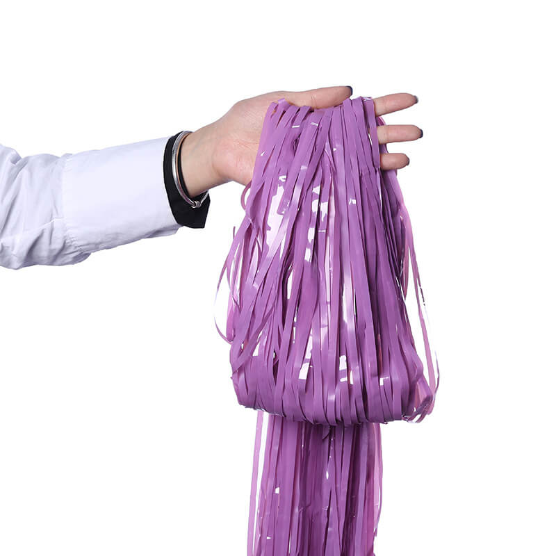 1m x 2m Pastel light Purple Tinsel Fringe Backdrop Foil Curtain