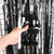 1m x 2m Pastel Macaron Black Tinsel Fringe Backdrop Foil Curtain