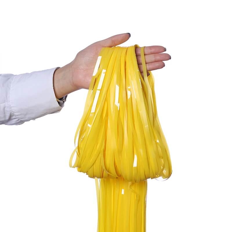 1m x 2m Pastel Macaron Yellow Tinsel Fringe Backdrop Foil Curtain