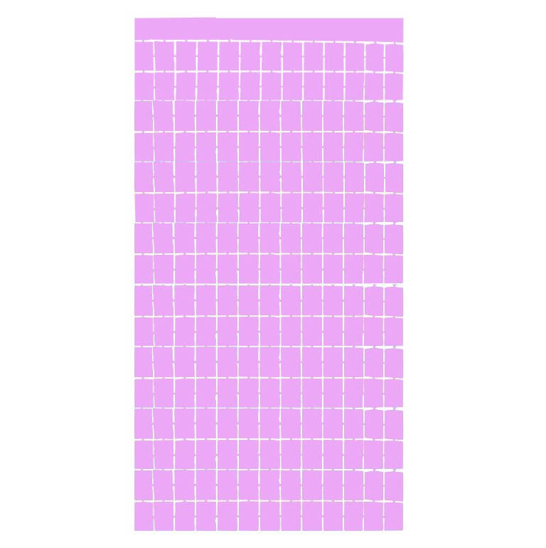 1m x 2m SQUARE Macaron Tinsel Foil Fringe Curtain - Purple
