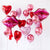 Red Lip & Heart Balloon Bouquet (17 Balloons) - Valentine's Day Party, Red Themed Birthday Party, and Wedding Decoration Ide