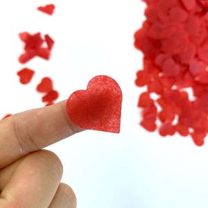 20g 2.5cm Heart Shaped Tissue Paper Confetti Wedding Table Scatters - Red