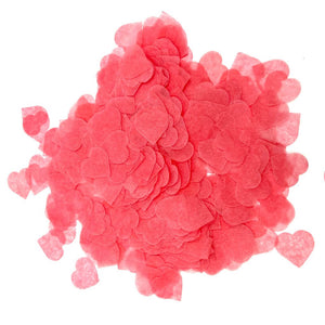 20g 2.5cm Heart Shaped Tissue Paper Confetti Table Scatters - Watermelon Red