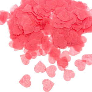 20g 2.5cm Heart Shaped Tissue Paper Confetti Table Scatters - Watermelon Red