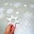 2.5m White Christmas Snowflake Plastic Garland 2 Pack