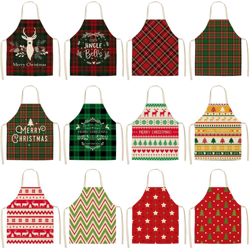 Christmas Apron for Adults - Christmas Kitchen Kitchen Decorating and Xmas Present Ideas for Mum and Wife