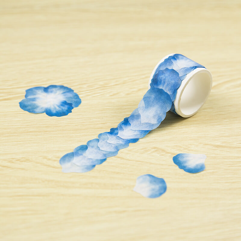 Blue plum blossom Flower Petal Washi Tape Sticker 200 Roll - A21