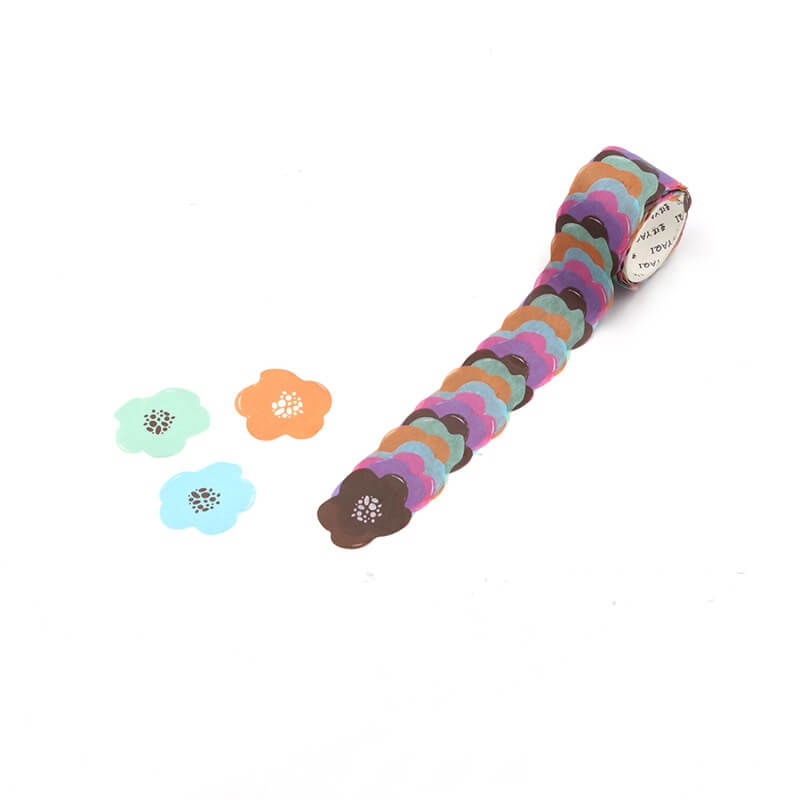Flower Petal Washi Tape Sticker 200 Roll 8 Colours - A17