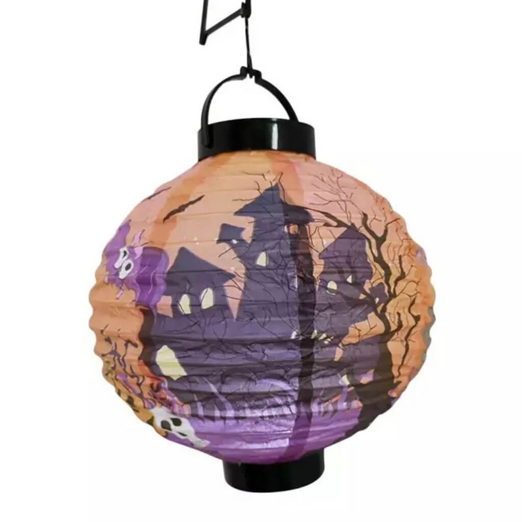 20cm Halloween Paper Lantern with LED Light