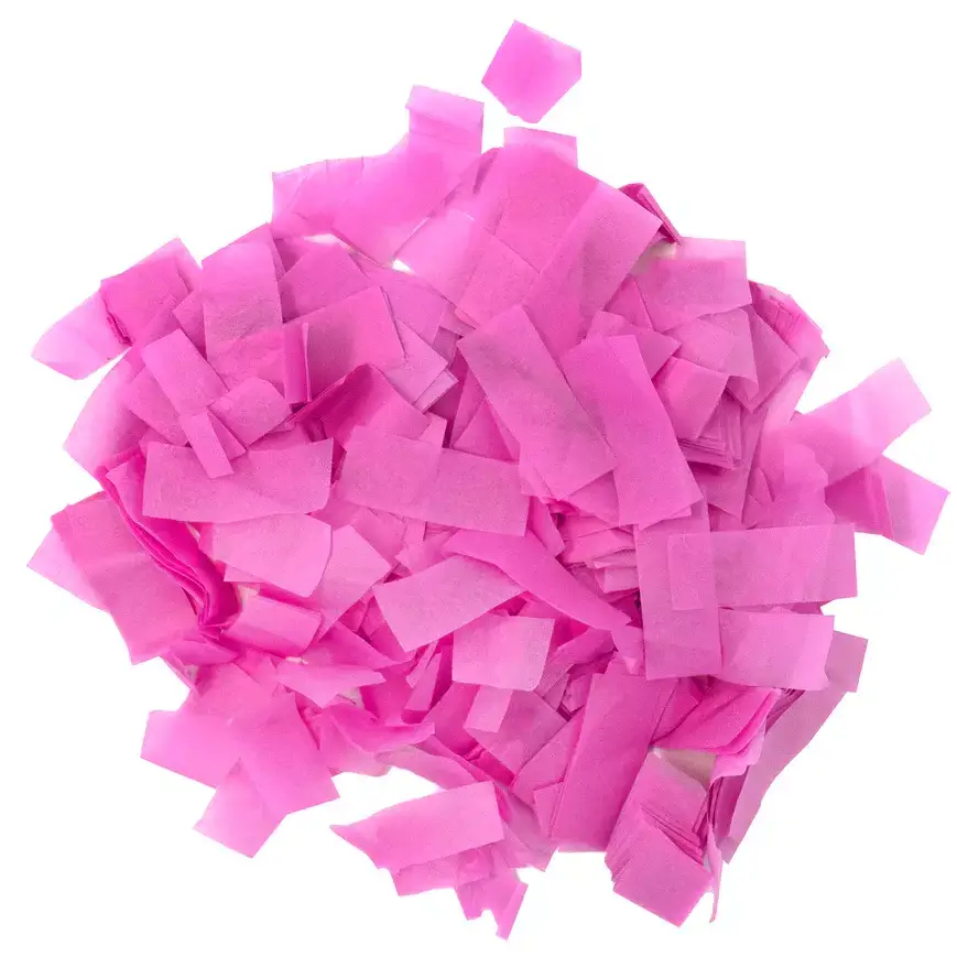 Rectangular Tissue Paper Party Confetti Table Scatters - Hot Pink
