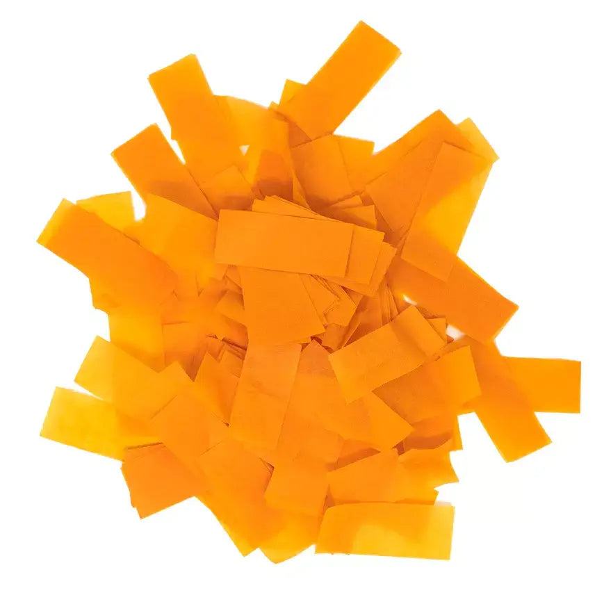 Rectangular Tissue Paper Party Confetti Table Scatters - Orange
