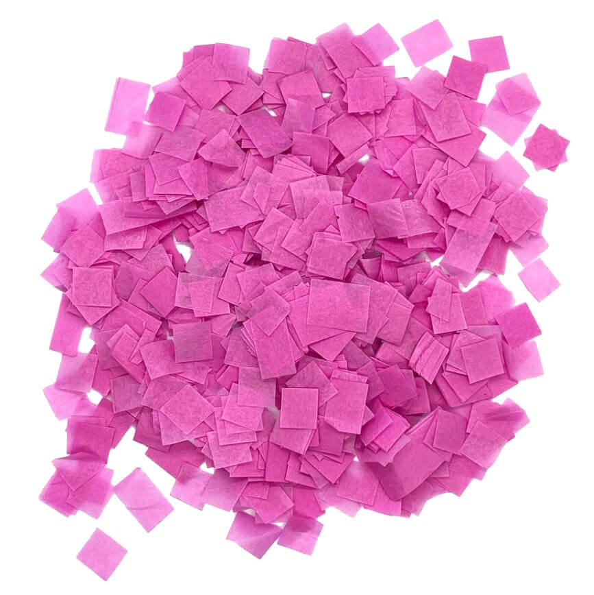 Square Biodegradable Tissue Paper Party Confetti Dots Table Scatters Sprinkles - Hot Pink